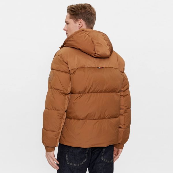Tommy Hilfiger New York Hooded Puffer Bruin