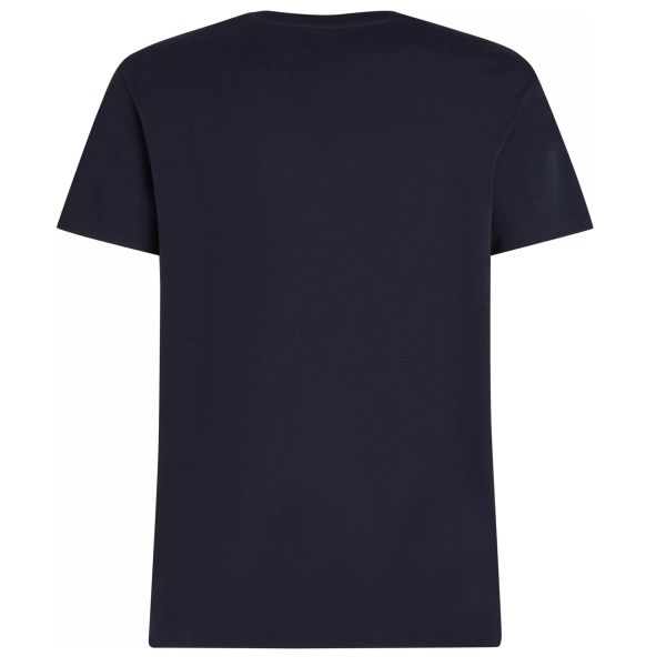 Tommy Hilfiger Outline Flag Script T-shirt Navy