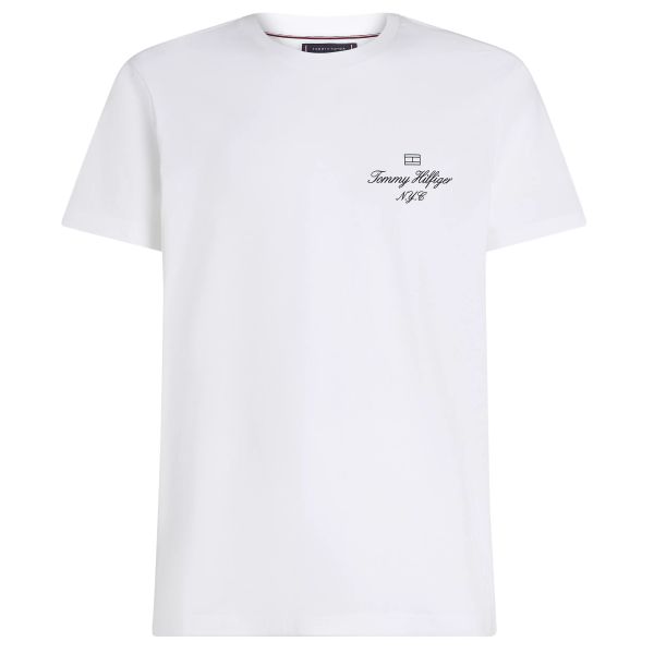 Tommy Hilfiger Outline Flag Script T-shirt Wit