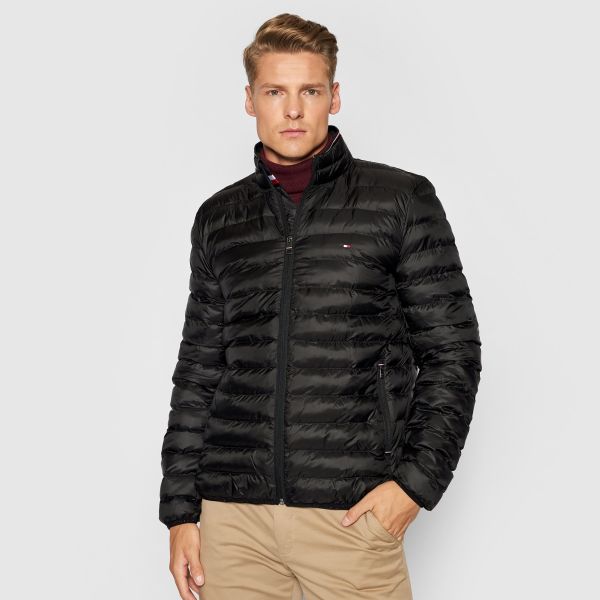 Tommy Hilfiger Packable Recycled Jas Zwart