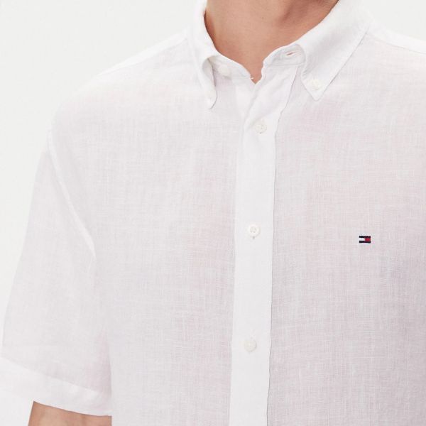 Tommy Hilfiger Pigment Dyed Linen Overhemd Wit