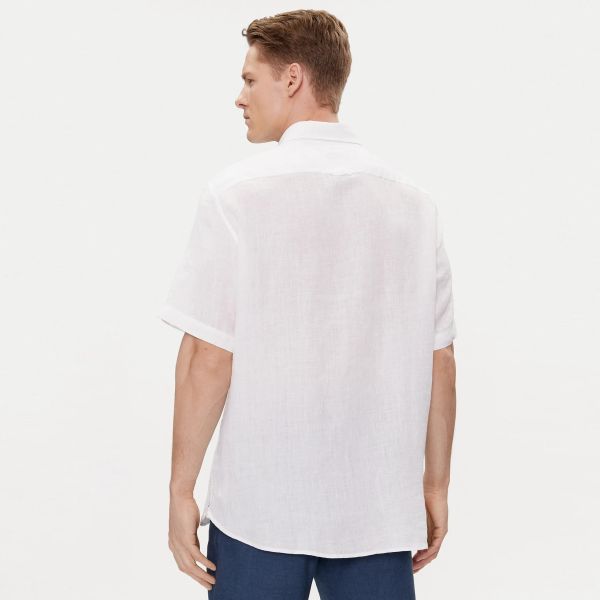 Tommy Hilfiger Pigment Dyed Linen Overhemd Wit