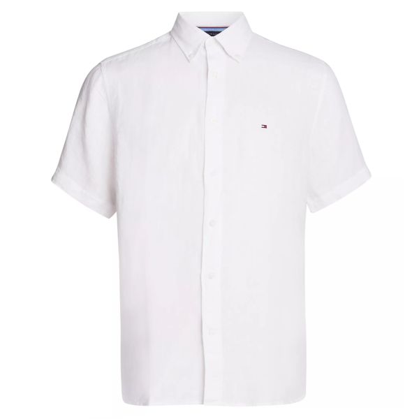 Tommy Hilfiger Pigment Dyed Linen Overhemd Wit