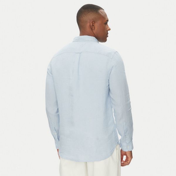 Tommy Hilfiger Pigment Dyed Solid Overhemd Licht Blauw