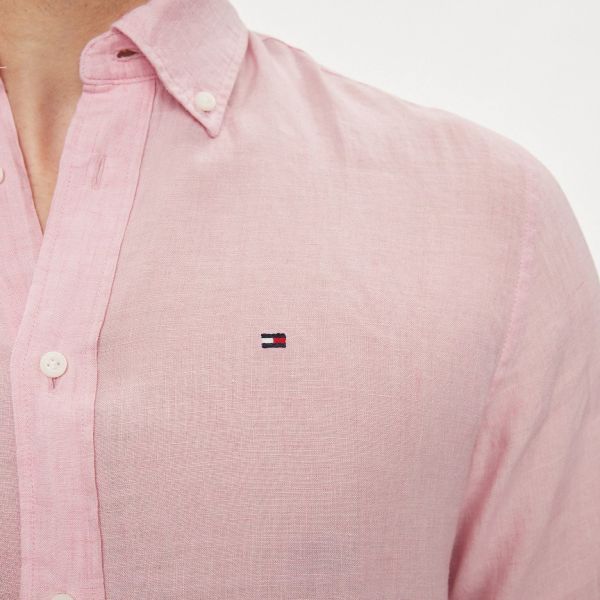 Tommy Hilfiger Pigment Dyed Solid Overhemd Roze