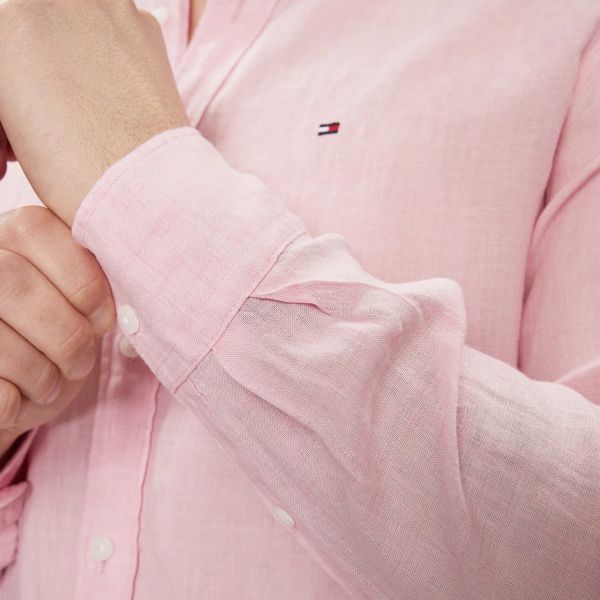 Tommy Hilfiger Pigment Dyed Solid Overhemd Roze