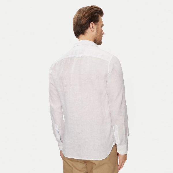 Tommy Hilfiger Pigment Dyed Solid Overhemd Wit