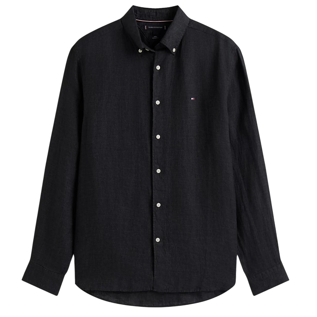 Tommy Hilfiger Pigment Dyed Solid Overhemd Zwart