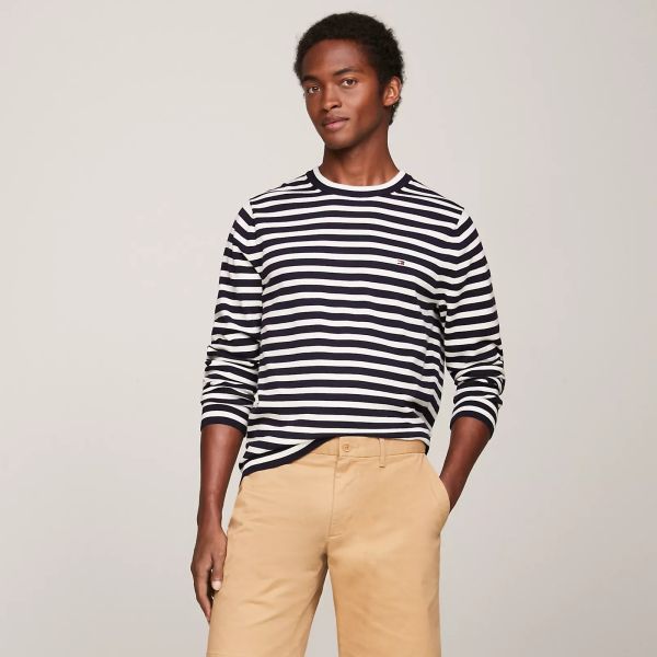 Tommy Hilfiger Pullover Striped Sweater Navy/Wit