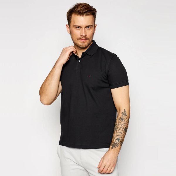Tommy Hilfiger Regular Polo Zwart