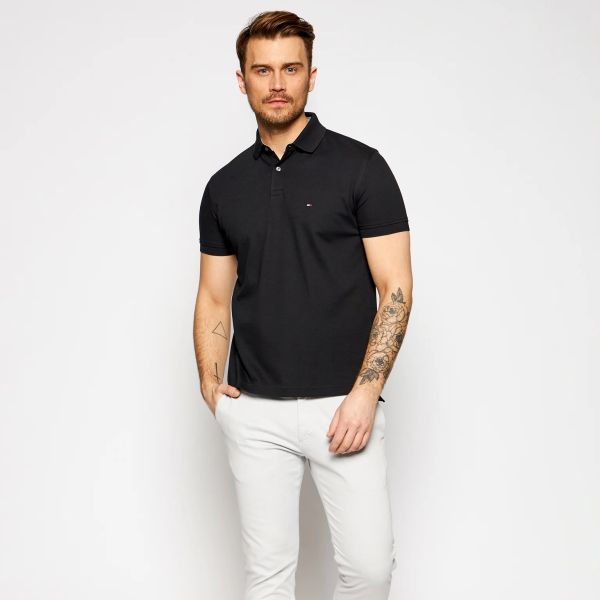 Tommy Hilfiger Regular Polo Zwart