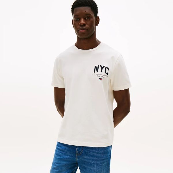 Tommy Hilfiger Script NYC T-shirt Off White