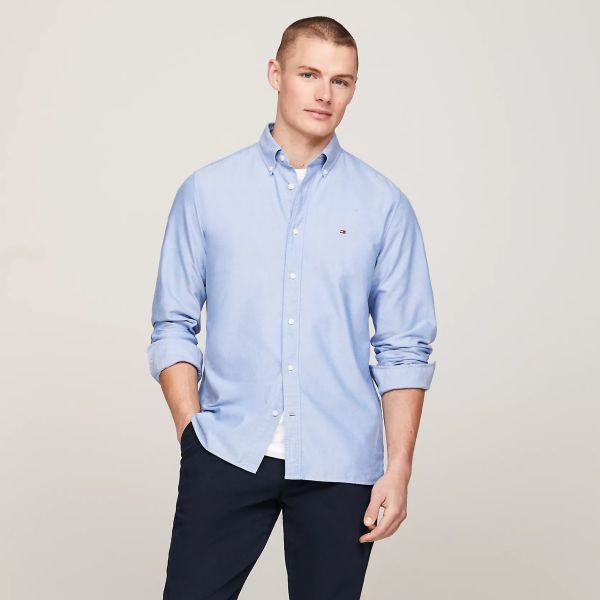 Tommy Hilfiger Solid Heritage Oxford Overhemd Blauw