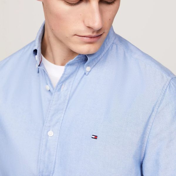 Tommy Hilfiger Solid Heritage Oxford Overhemd Blauw