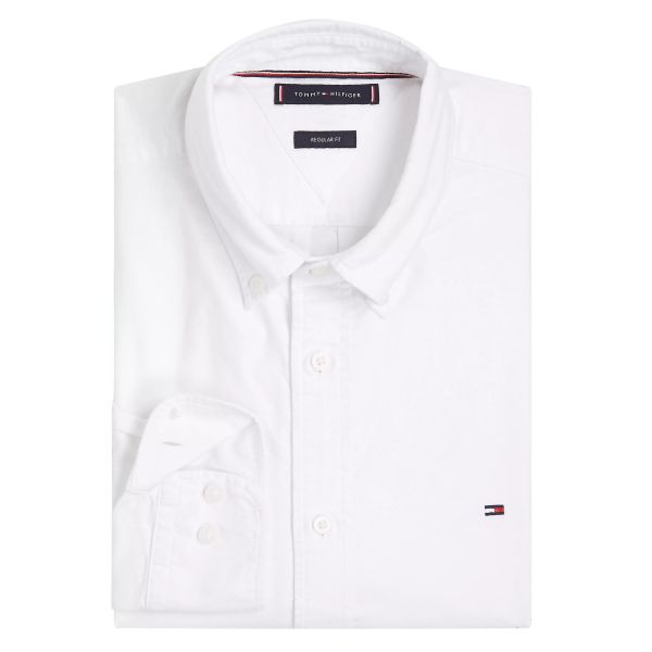 Tommy Hilfiger Solid Heritage Oxford Overhemd Wit