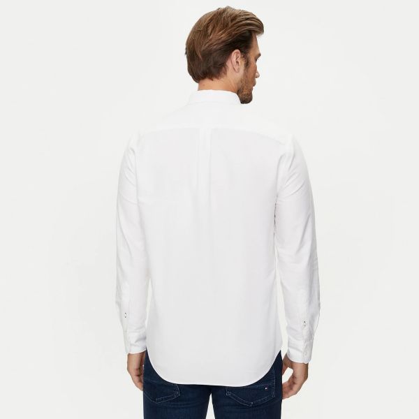 Tommy Hilfiger Solid Heritage Oxford Overhemd Wit
