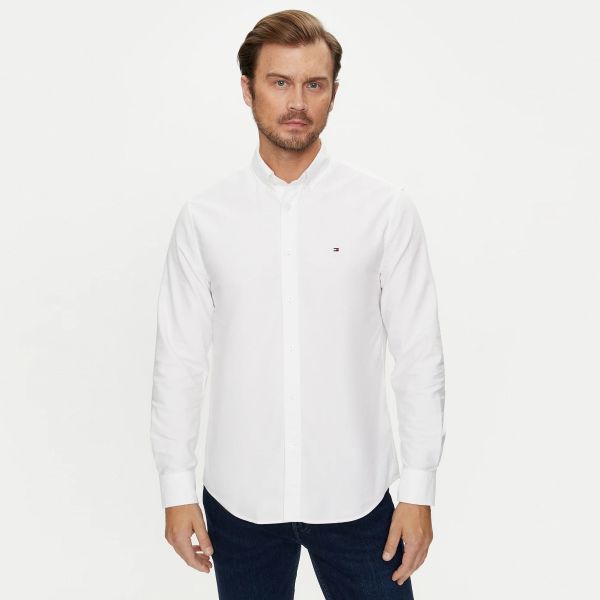 Tommy Hilfiger Solid Heritage Oxford Overhemd Wit