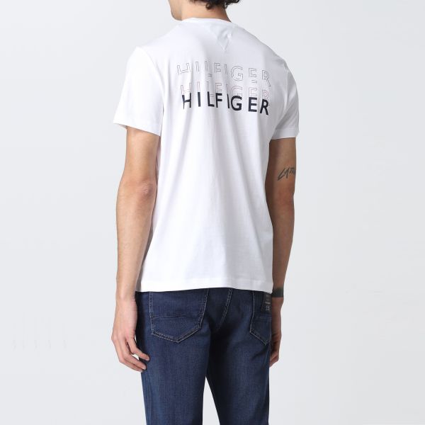 Tommy Hilfiger Stacked Back Logo T-shirt Wit