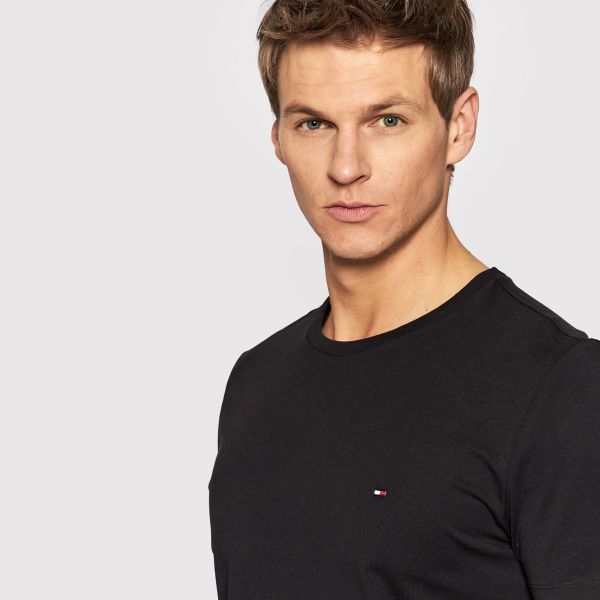 Tommy Hilfiger Stacked Back Logo T-shirt Zwart