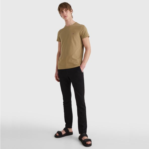 Tommy Hilfiger Stretch Slim Fit T-shirt Bruin