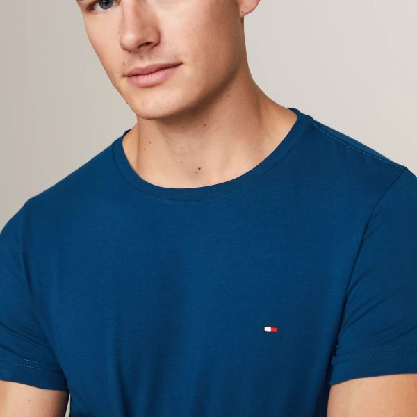 Tommy Hilfiger Stretch Slim Fit T-shirt Donker Blauw