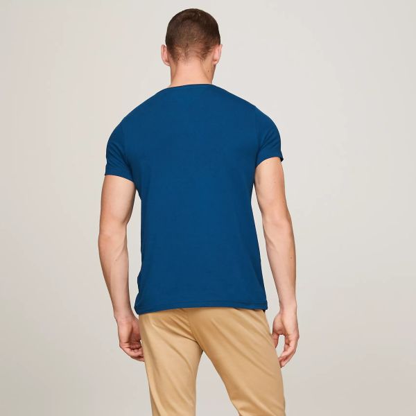 Tommy Hilfiger Stretch Slim Fit T-shirt Donker Blauw