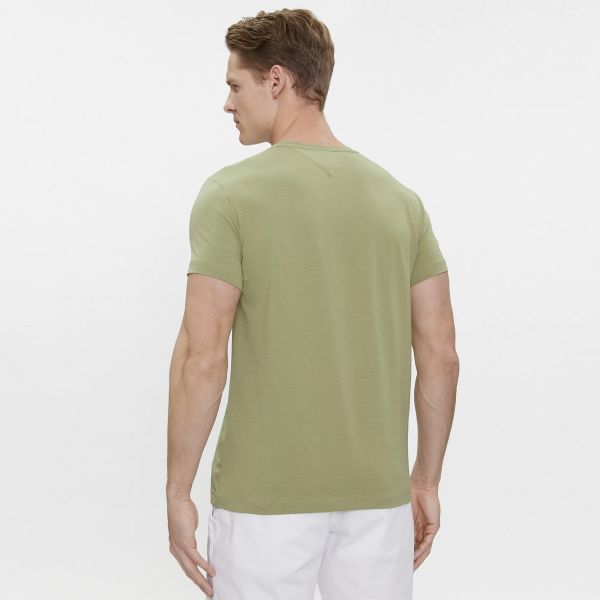 Tommy Hilfiger Stretch Slim Fit T-shirt Donker Groen