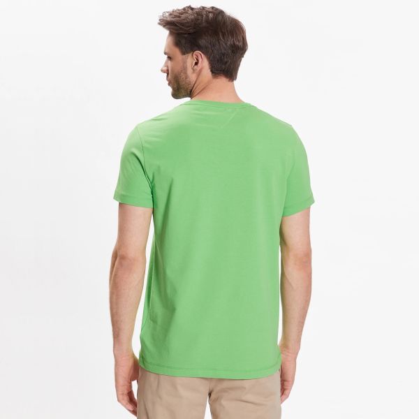 Tommy Hilfiger Stretch Slim Fit T-shirt Licht Groen