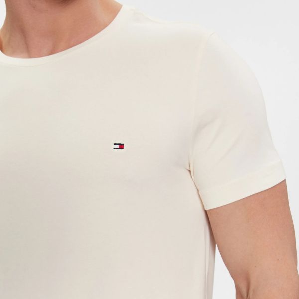 Tommy Hilfiger Stretch Slim Fit T-shirt Off White