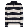 Tommy Hilfiger Striped Polo Wit/Navy
