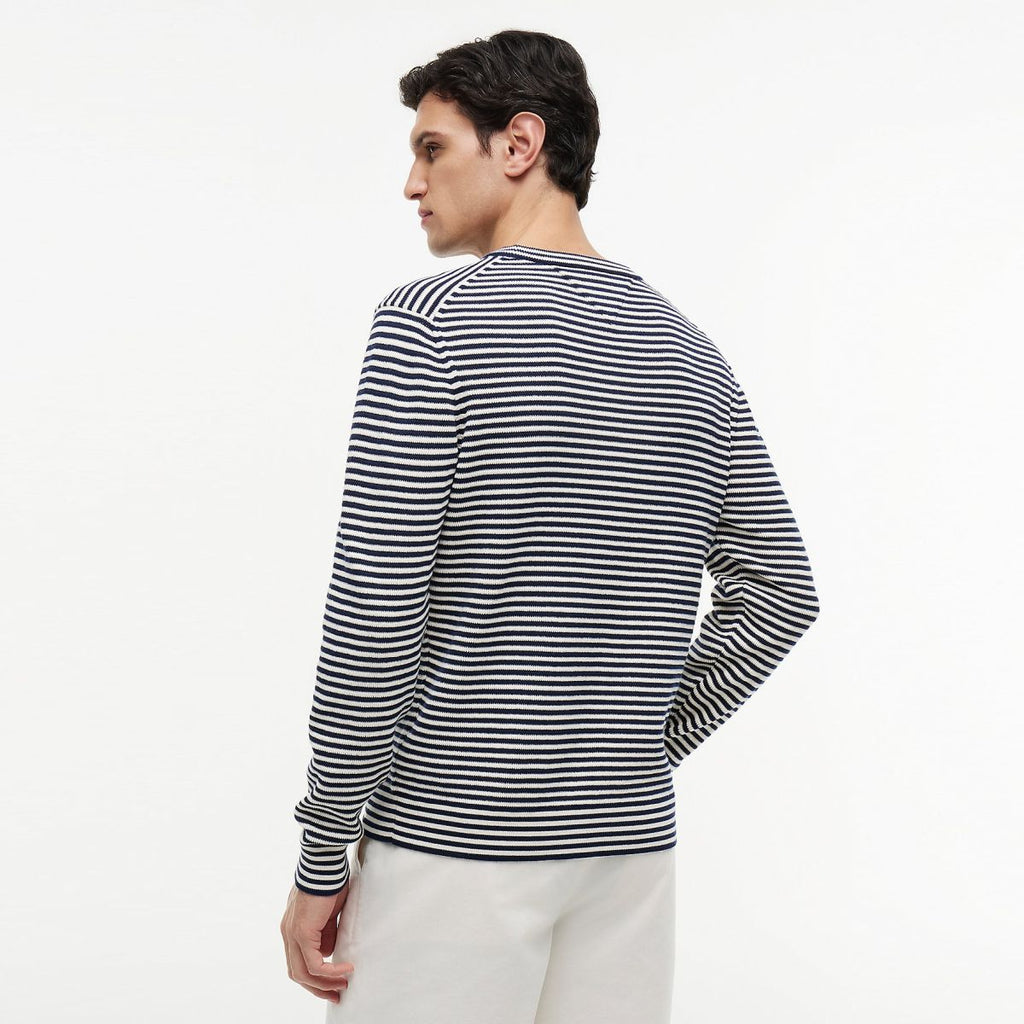 Tommy Hilfiger Structured Yarn Dyed Sweater Navy/Wit