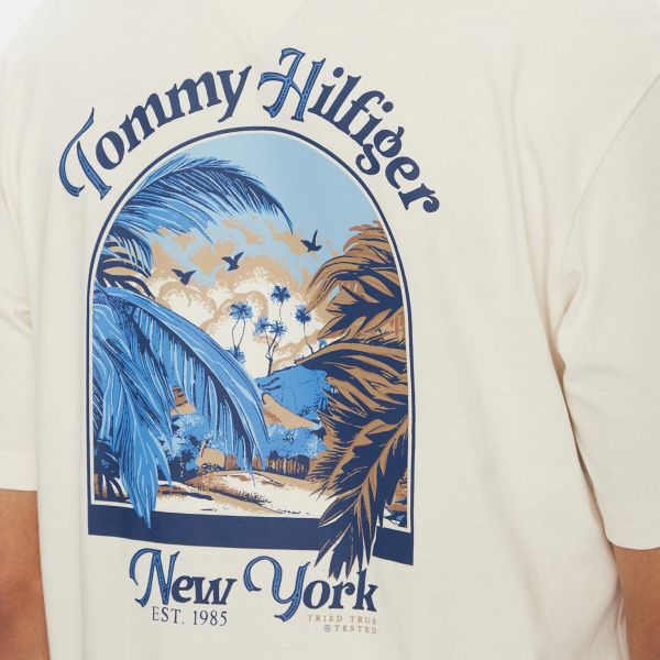 Tommy Hilfiger Summer Photo T-shirt Off White
