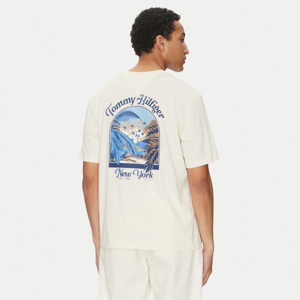 Tommy Hilfiger Summer Photo T-shirt Off White