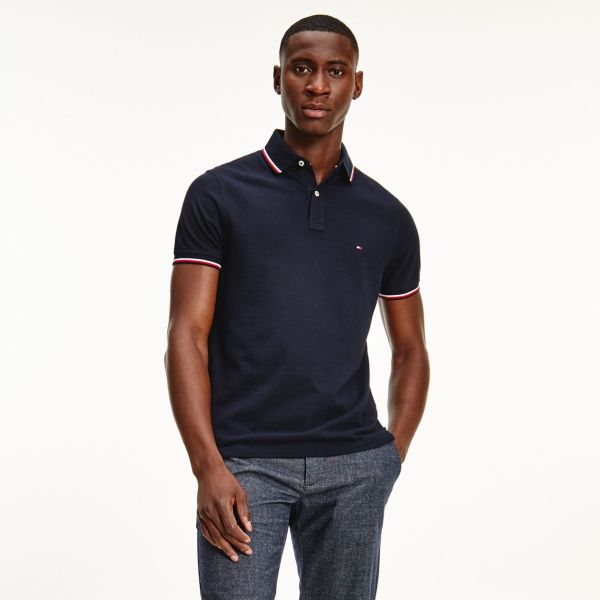 Tommy Hilfiger Tipped Polo Navy