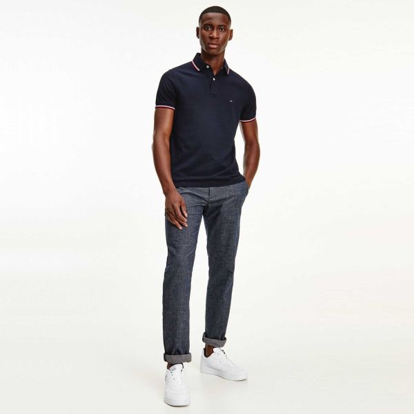 Tommy Hilfiger Tipped Polo Navy
