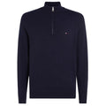 Tommy Hilfiger Wool Zip Mock Sweater Navy