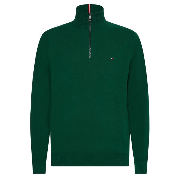 Tommy Hilfiger Zip Mock Sweater Groen