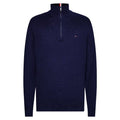 Tommy Hilfiger Zip Mock Sweater Navy