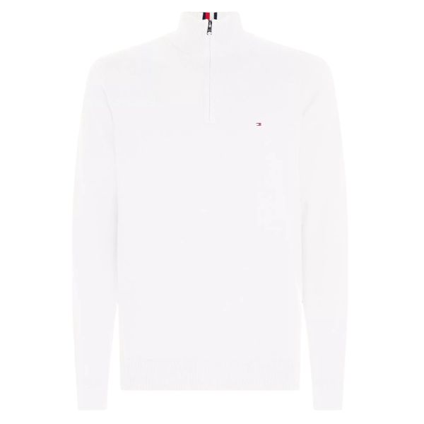 Tommy Hilfiger Zip Mock Sweater Wit