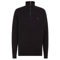 Tommy Hilfiger Zip Mock Sweater Zwart