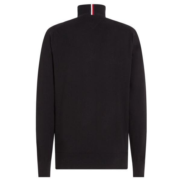 Tommy Hilfiger Zip Mock Sweater Zwart