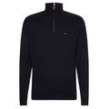 Tommy Hilfiger Zip Mock Sweater Zwart