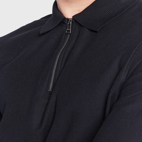 Tommy Hilfiger Zipped Polo Navy