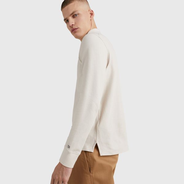 Tommy Hilfiger Zipped Polo Off White