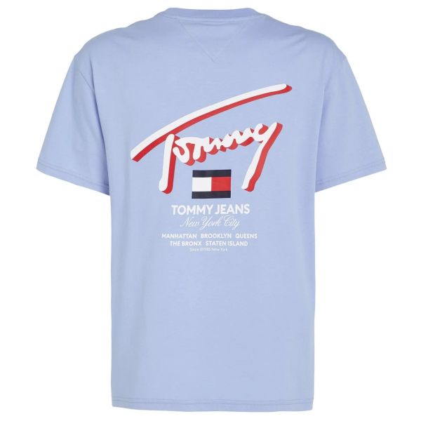 Tommy Jeans 3D Street T-shirt Licht Blauw