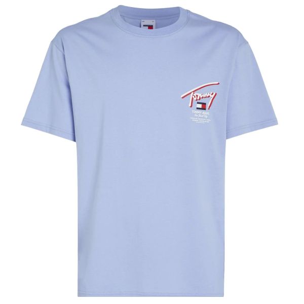 Tommy Jeans 3D Street T-shirt Licht Blauw