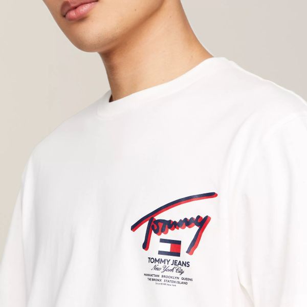 Tommy Jeans 3D Street T-shirt Wit
