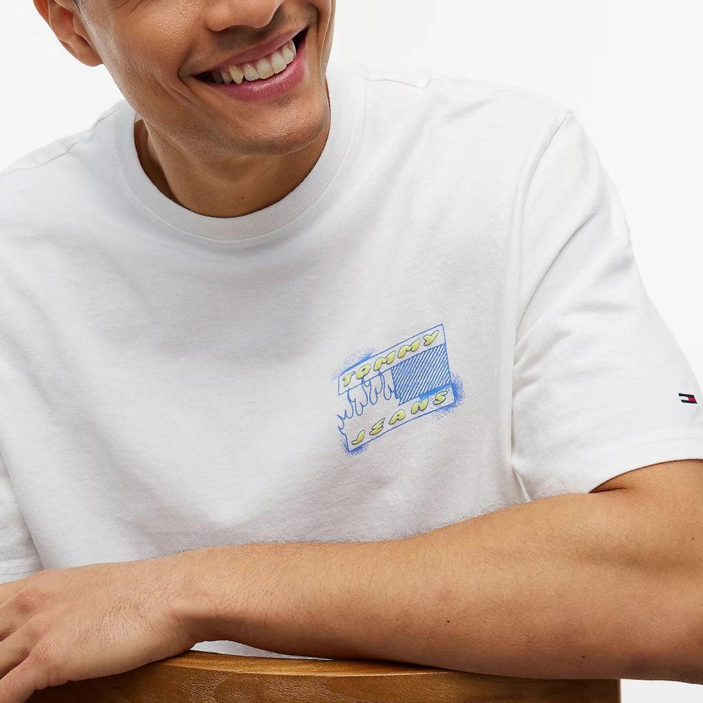 Tommy Jeans 90s Bubble Flag T-shirt Wit