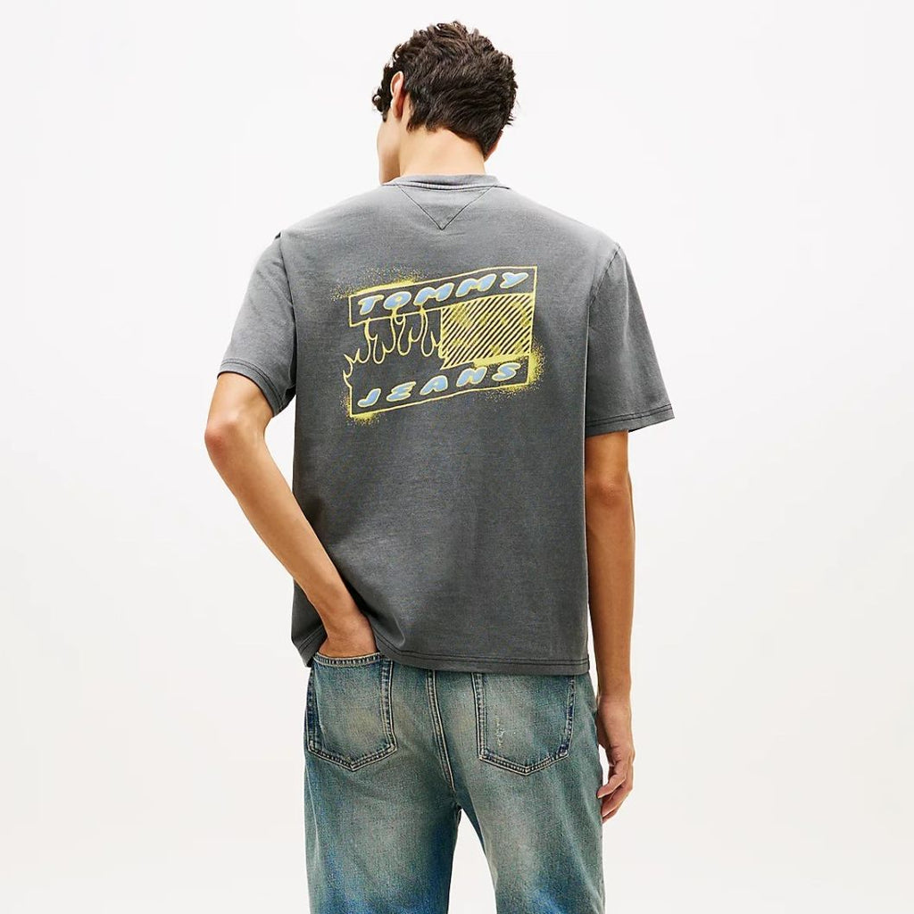 Tommy Jeans 90s Bubble Flag T-shirt Zwart