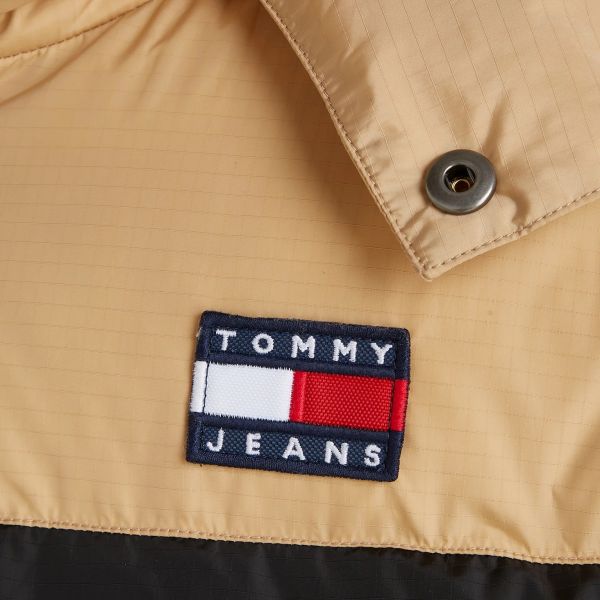 Tommy Jeans Alaska Colorblocked Puffer Zwart/Beige